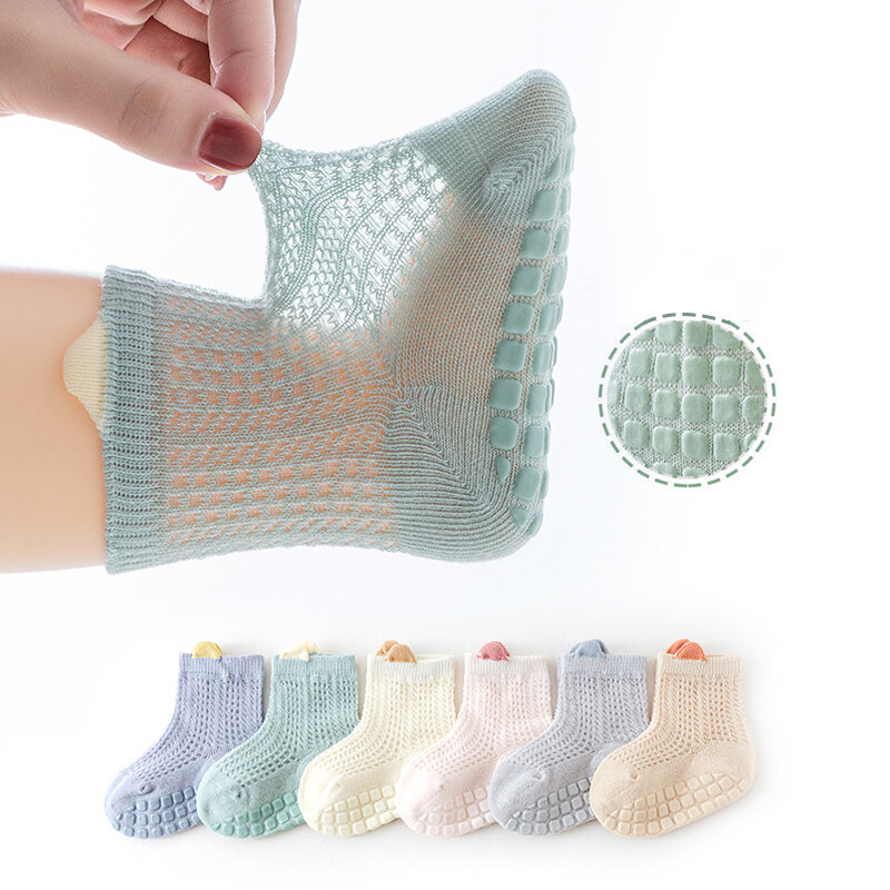 1 Pair Summer Baby Mesh Socks Soft Cotton Newborn Sock Princess Infant Toddler Girls Cute Breathable Socks