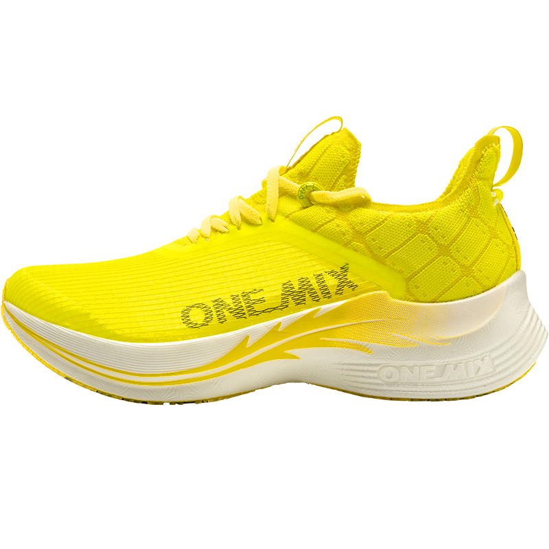 ONEMIX sepatu balap, sepatu kets olahraga lari maraton pelat karbon profesional mendukung peredam guncangan ultra-ringan Rebound