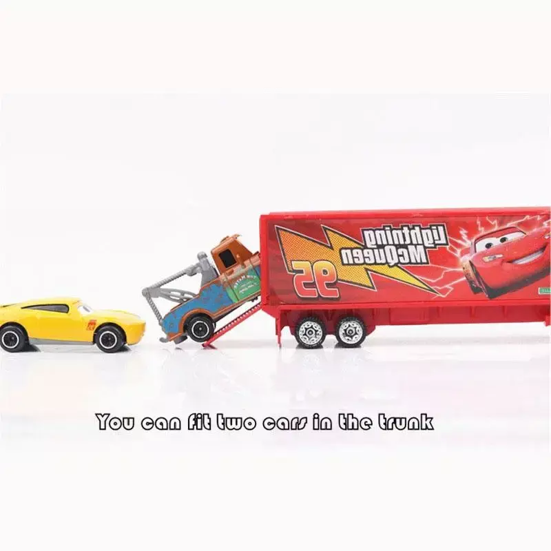 Disney-juego de coches Pixar cars 3 para niños, juguetes de modelo de coche de Metal fundido a presión, Rayo Mcqueen, tío Truck Jackson Storm 1:55, regalo de Navidad para niños, 6-7 unids/set