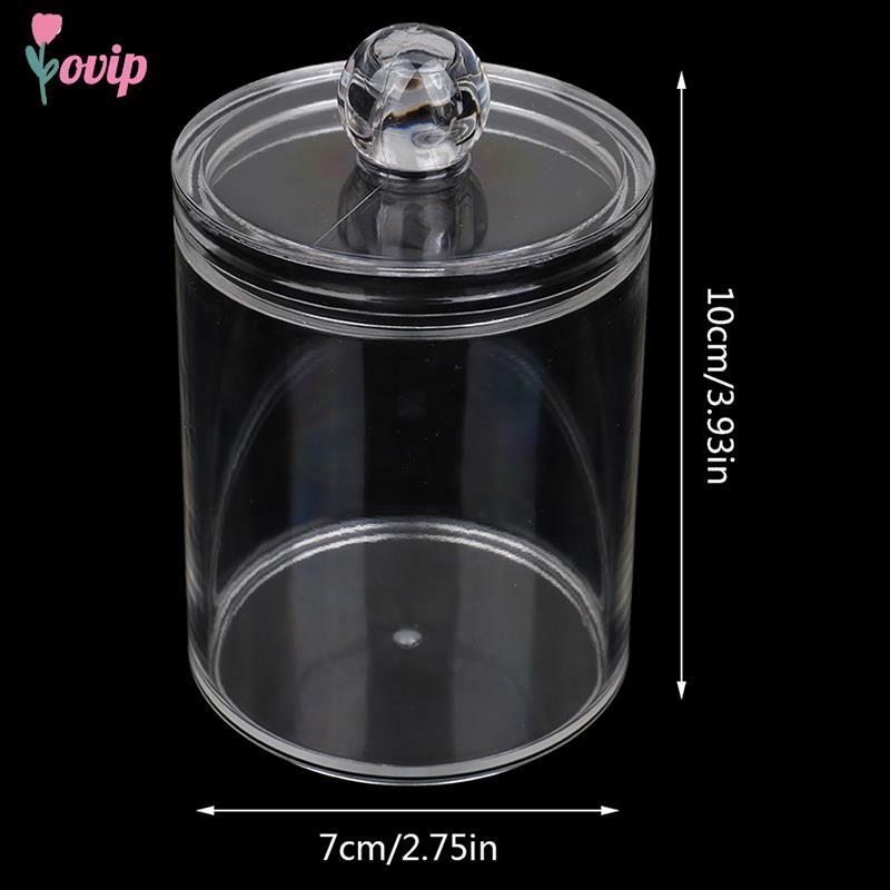 New 7X10CM Single Layer Clear Acrylic Storage Box Holder Transparent Cotton Swabs Stick Cosmetic Makeup Organizer Case