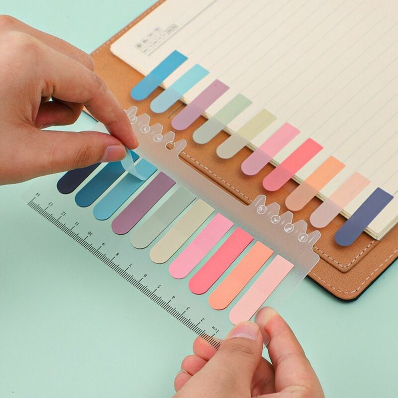 Sticky Strip Reading Label Office Supplies Index Stickers with Ruler Label Bookmark Index Notes Paper Tagging Stickers