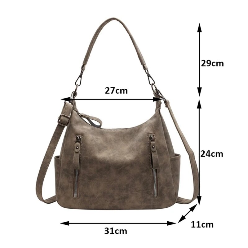 Frosted Texture Crossbody Bag Fashion Large Capacity PU Leather Shoulder Bag Comfort Surface Hand Bag for Travel Shopping