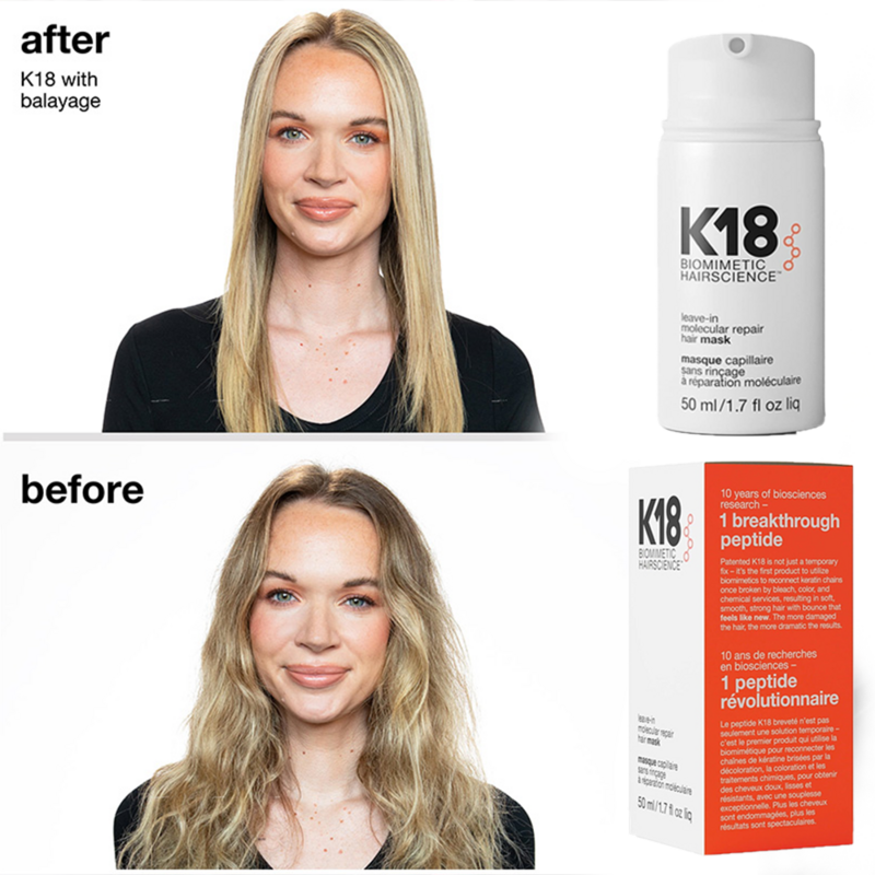 Восстанавливающая маска для волос K18, повреждающая оставшуюся молекулярную восстанавливающую мягкие волосы, Глубокое восстановление, лечение кератина и кожи головы, состояние ухода за волосами
