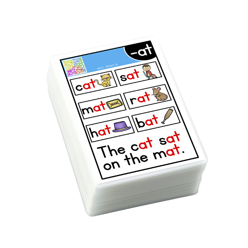 Neue 107 stücke Root Phonics Karten für Kinder Englisch lernen Wort karten unterstützen Scan-Code Aussprache Speicher Rechtschreib spiel
