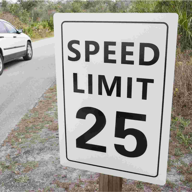 علامات تبطئ حدود السرعة ، لافتات شوارع عاكسة ، استخدام خارجي ، 25 ميلا في الساعة ، 18 × 12 بوصة