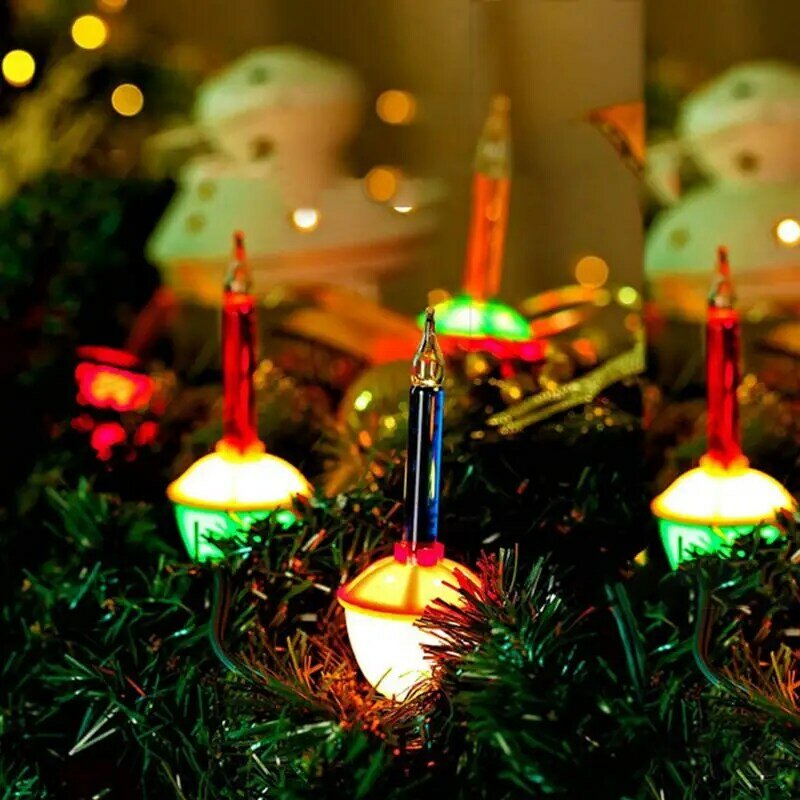 متعدد الألوان عيد الميلاد فقاعة مصابيح كهربائية ، متعدد الألوان مصباح سلسلة ، 7 أضواء ، داخلي ، في الهواء الطلق ، عطلة ، جو لوازم الديكور