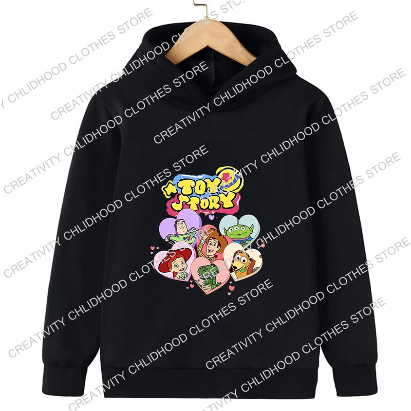 Sudaderas con capucha de ToyStory para niños, sudadera Kawaii de Disney, jersey de Bajo Lightyear, ropa informal de dibujos animados de Anime, Tops para niños y niñas, nuevo