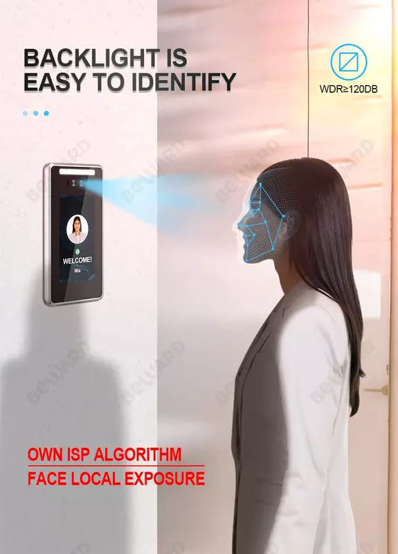 Verstrekt http/Mqtt 7 Inch Gezichtsherkenning Deur Toegangscontrole Systeem Biometrische Gezichtsherkenning