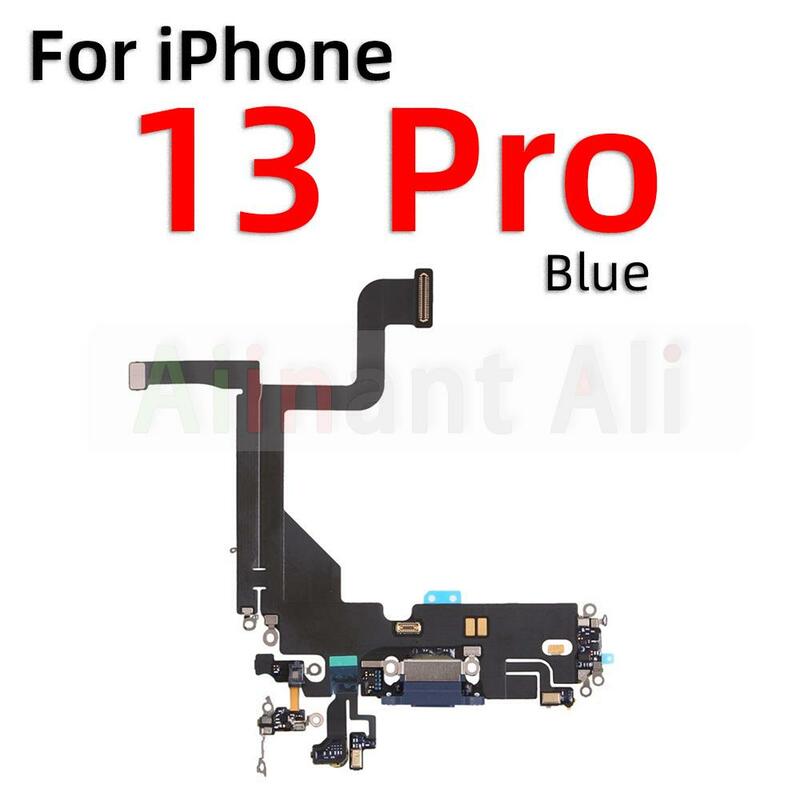 Aiinant ช่องต่อ USB ไมค์ด้านล่างตัวชาร์จพอร์ตตัวเชื่อมต่อแผงวงจรย่อยสำหรับ iPhone 13 PRO MAX อะไหล่ซ่อมขนาดเล็ก