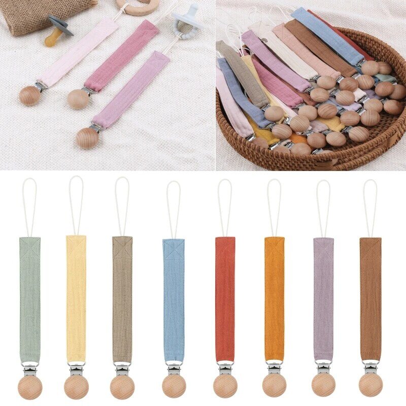 Cotton Linen Baby Pacifier Chain Clip Soother Nipple Holder Clasps Dummy Attache Bebe Feeding Dropship