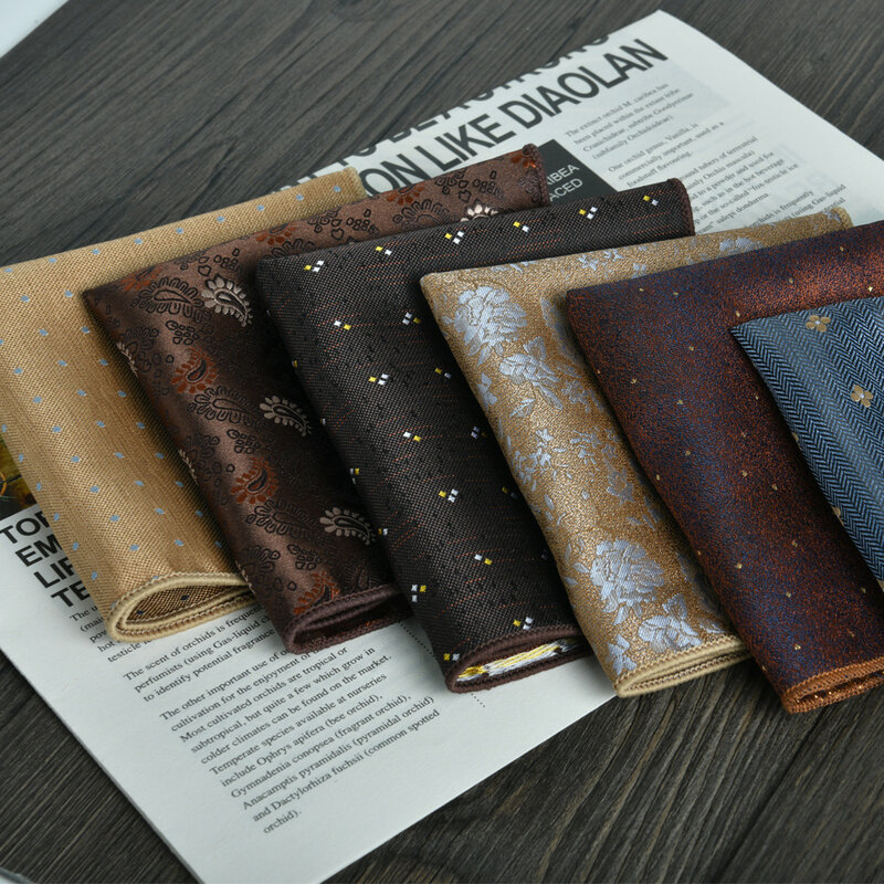 Retro quadratische Schals für Männer Tasche Handtuch Anzug formelle Kleidung Verwaltung und Business Folding quadratische Jacquard Farbe gewebt