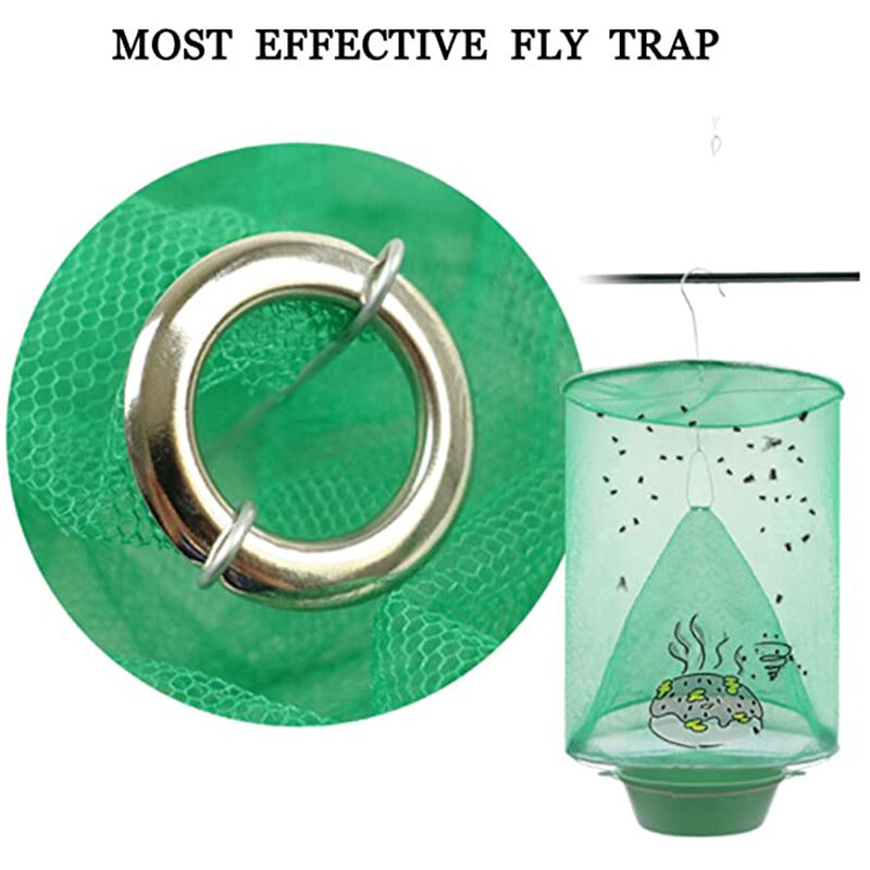 Dropship 1Pc/2Pcs/4Pcs/6Pcs Fly Catcher Killer Pest Control Reusable แขวน Flytrap กรงสุทธิกับดัก Garden แขวน Flycatcher