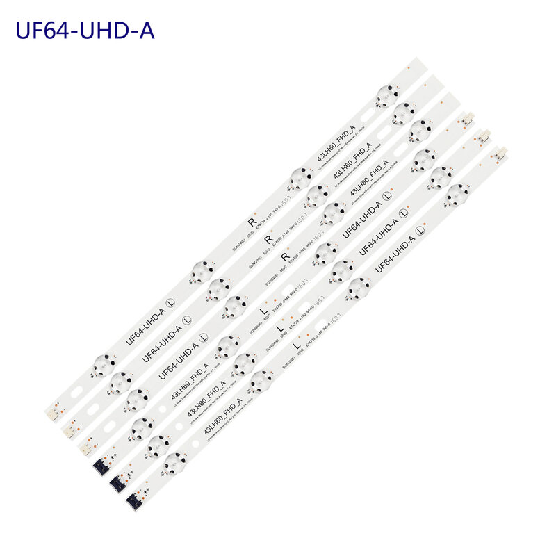Bande de rétroéclairage LED d'origine pour 43UF6400-CA Écran UF64-UHD-A HC430DGG-SLNX1-211X 43UH603V 43UH620V NC430DGE NC430DUE-VUDN