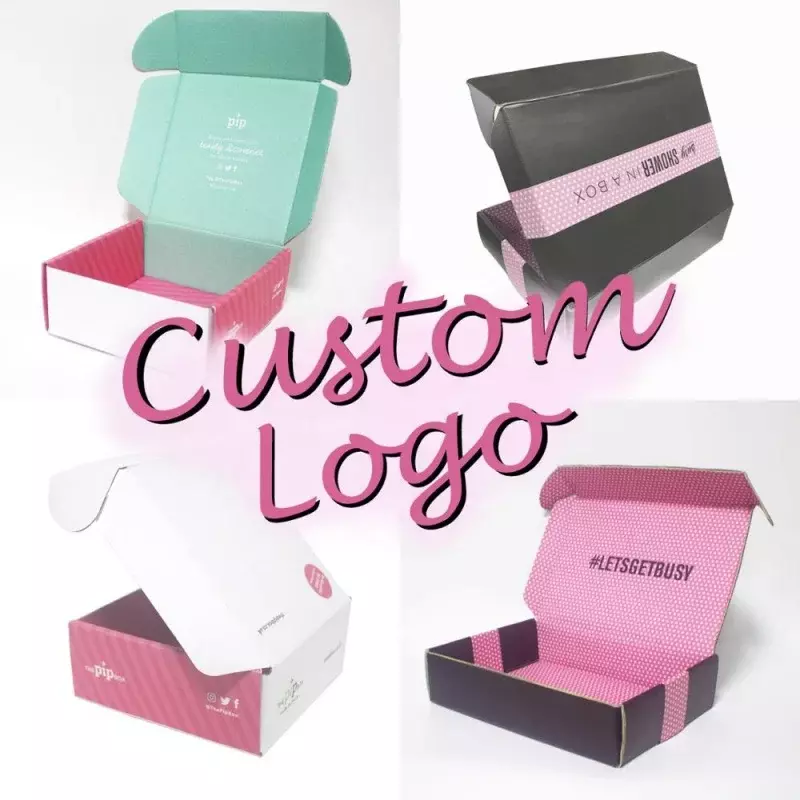 Produzione di scatole postali personalizzate produzione di scatole postali colorate personalizzate con Logo personalizzato stampato, scatola di imballaggio per abbigliamento durevole
