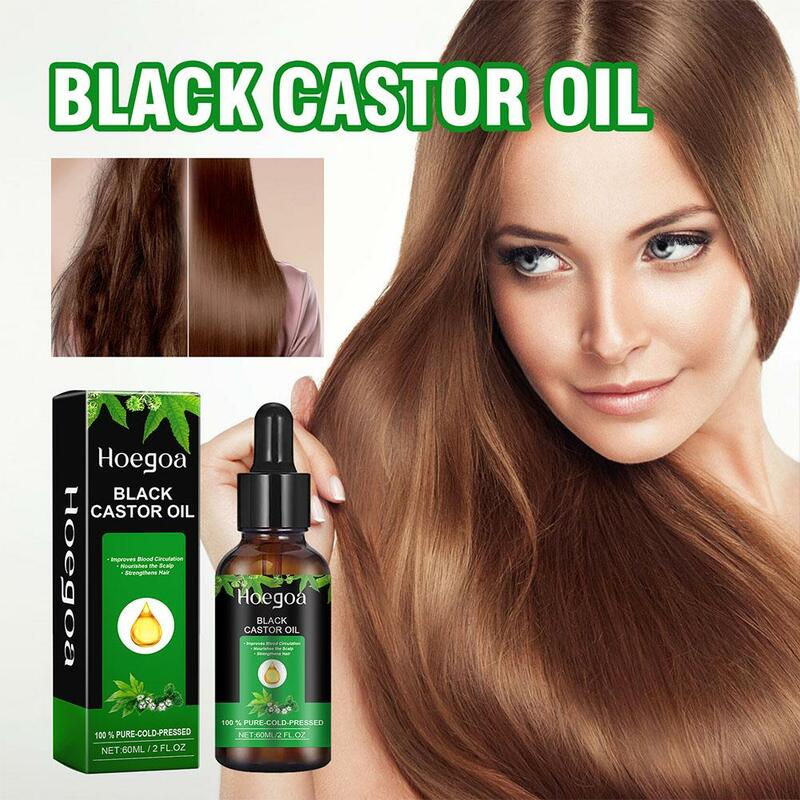 Органическое черное касторовое масло, способствует выпадению волос, восстанавливает волосы, питает жидкость, предотвращает усиление ресниц V6J4