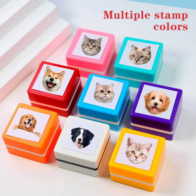 Custom-Made Pet Portrait Stamp DIY Para Dog Figura Seal Personalizado Cat Doggy Cuztomized Memento Capítulo para Contabilidade