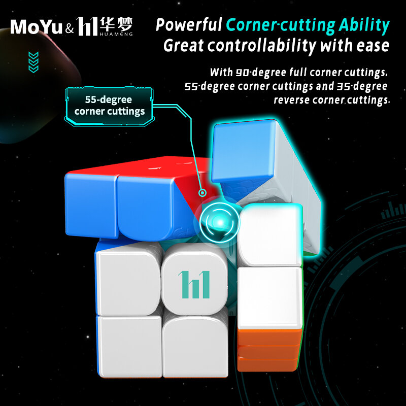 MOYU Huameng YS3M kubus ajaib magnetik, mainan Puzzle 3x3 inti bola Maglev profesional 3 × 3 kecepatan