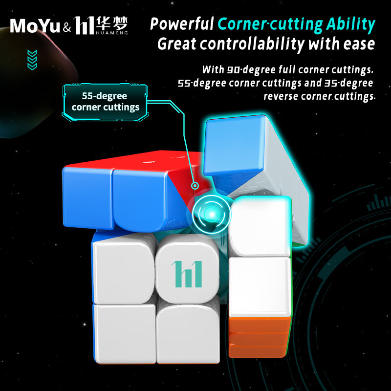 MOYU-Huadong Magnetic Cubo Mágico, Speedcube Profissional, Puzzle Toy, 3x3 Velocidade, 3x3, Original, YS3M