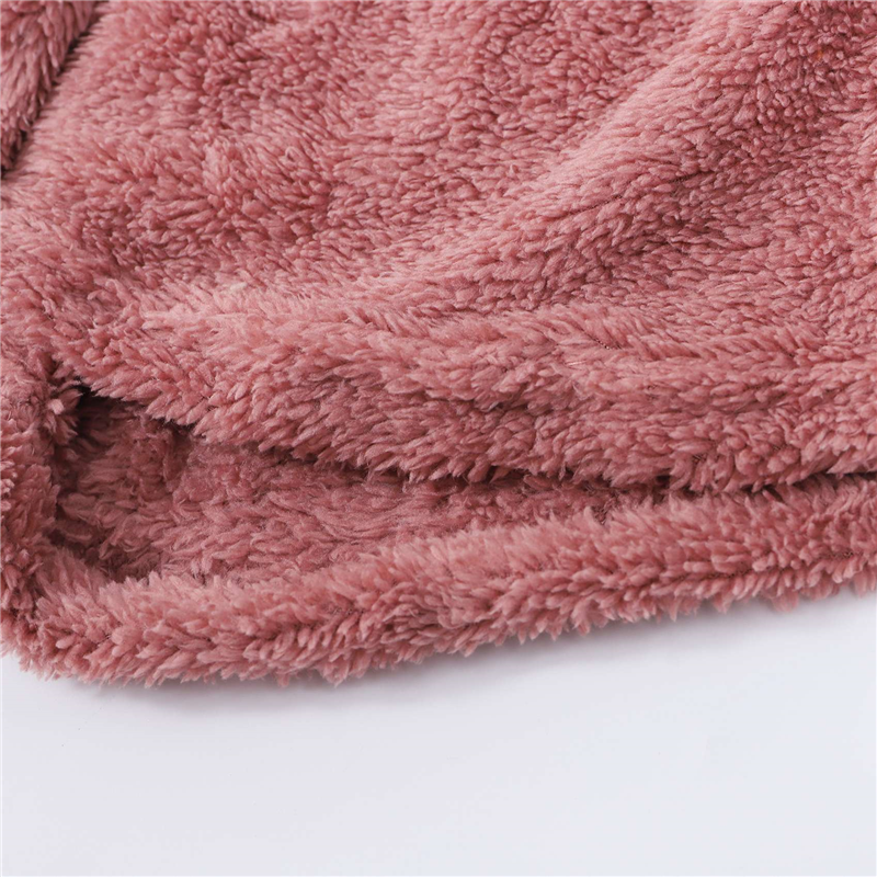 Mantel wanita, atasan kardigan longgar berkerudung berkancing, ukuran besar, Pink 5XL musim dingin