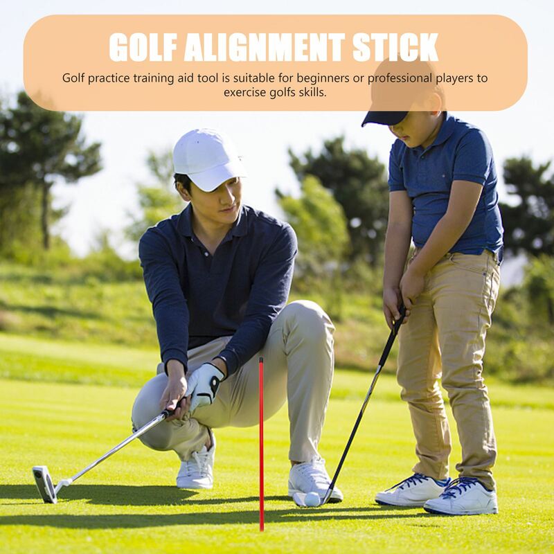 4 buah tongkat bantuan latihan Golf, tongkat Penyelaras Golf, alat bantu latihan untuk bola Golf, Tongkat Golf