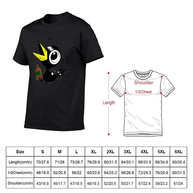 Drinky Crow Dook 45, camiseta de diseñador de verano, tops de talla grande de aduanas, paquete de camisetas para hombre