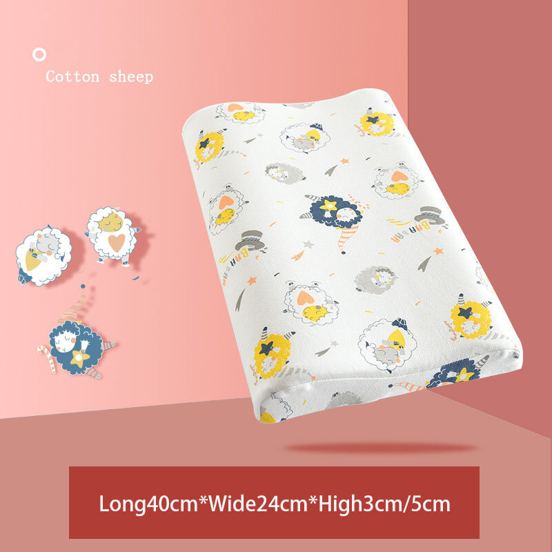 Almohada de algodón puro con memoria para niños de escuela primaria, cuidado del cuello, siesta, guardería