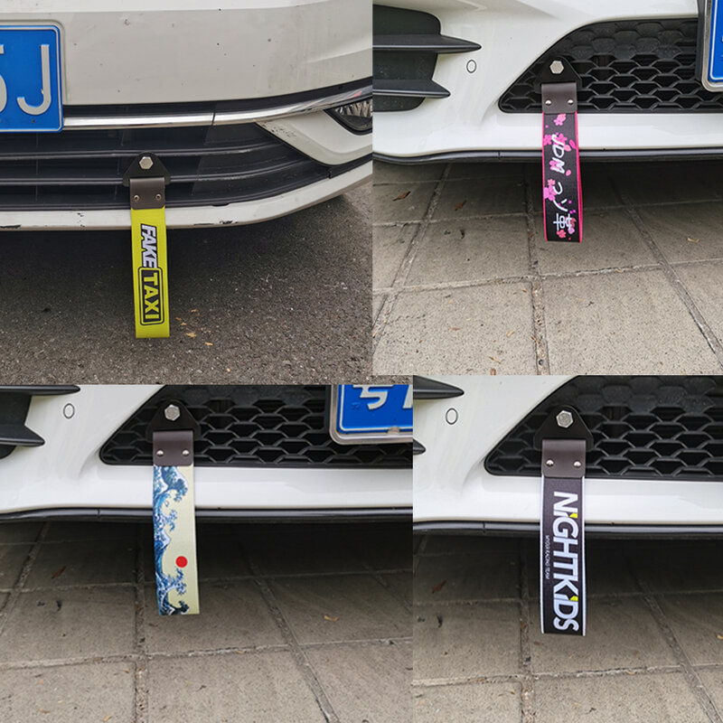 JDM Racing Culture Car Pendant Tow Strap Belt, JDM Ribbon, Trailer Rope, Bumper Towing Strap para NOS HKS Initial D Acessórios