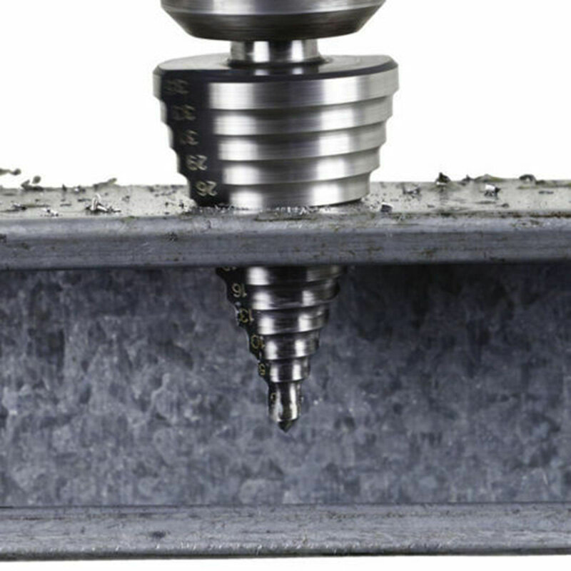 스텝 드릴 비트 톱 티타늄 코팅 HSS 밀링 커터, 목공 금속 구멍 커터 코어 오프너 드릴링 도구, 5-35mm, 1 개