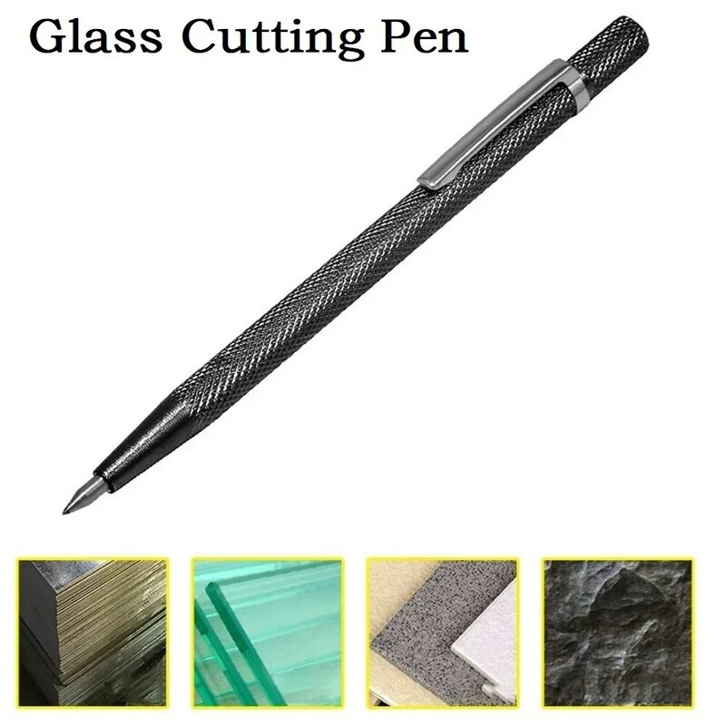 1Pc Glass Scriber Pen 150mm For Construction Marking Engraving Glass Carving Cutting Pen Tungsten Carbide Tip Manual Tool