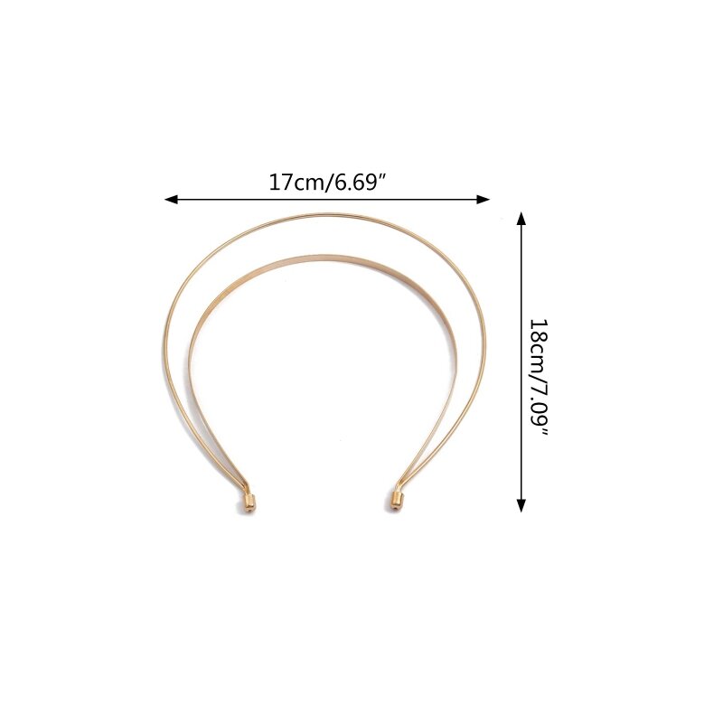 Y1UB DIY Materials Double Layered Holy Hair Hoop Washing Face Hair Holder Halloween Party Costume Headwear for Women