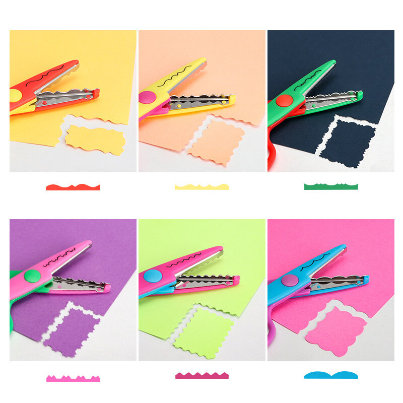 12 szt. Nożyczki wyroby dekoracyjne DIY Album koronki nożyczki karty wzór zdjęcie nożyczki do robótki ręczne dla dzieci