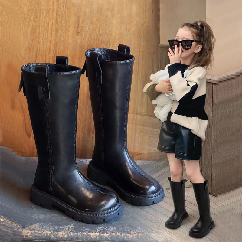 2023 autunno inverno nuove scarpe per bambini scarpe per bambini per ragazza inverno stivali alti Martin stivali da donna per ragazze