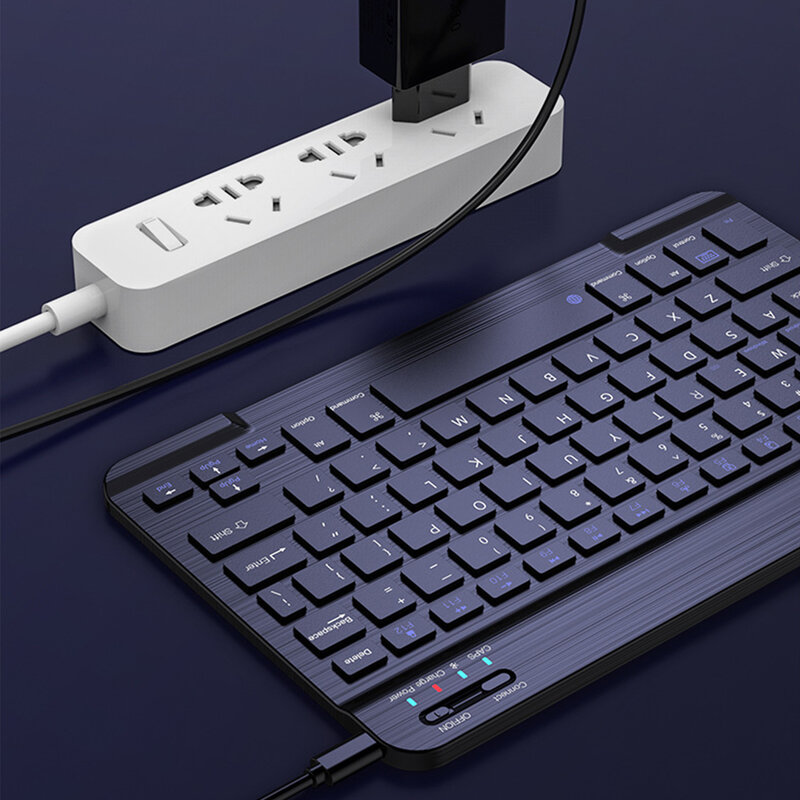 Teclado y ratón inalámbricos con Bluetooth 5,0 y 2,4G, conjunto de miniteclado Multimedia para ordenador portátil, PC, TV, iPad, Macbook, Android