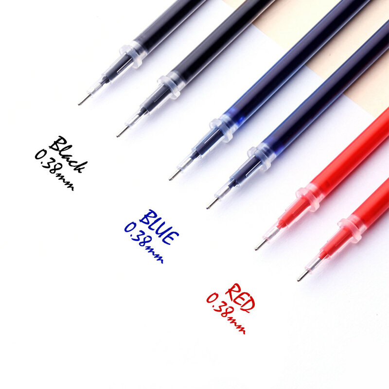 30 pçs/lote 0.38mm gel caneta recarga de tinta completa seringa estudante escritório estudo suprimentos fortemente pegajoso silicone dupla energia