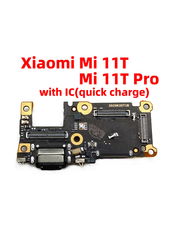 Chargeur USB pour Xiaomi 11T 11T pro 5G avec connecteur de charge rapide IC S6, port de charge, remplacement de la carte de câble flexible