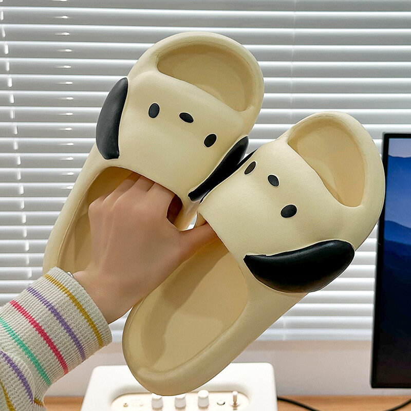 Moda estate Cartoon dog Men Home Shoes Gent antiscivolo Soft Indoor Slides Lithe cozy Sandals coppia pantofole donna infradito