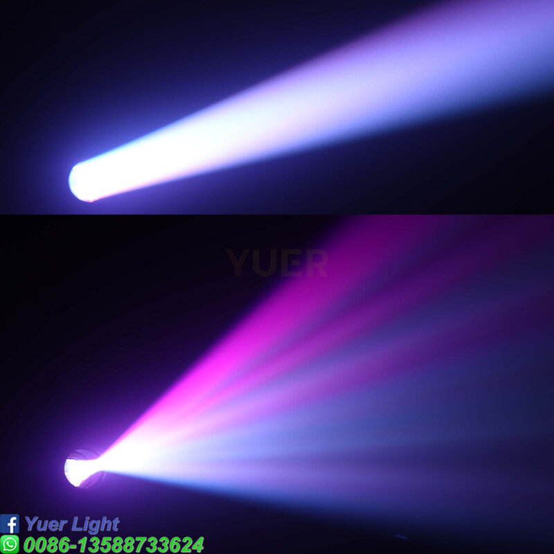 YUER-LED Moving Head Light, 18 prismas rotativos, efeito arco-íris, DMX Iluminação Palco, DJ Bar, Disco Party, 40Pack, 200W