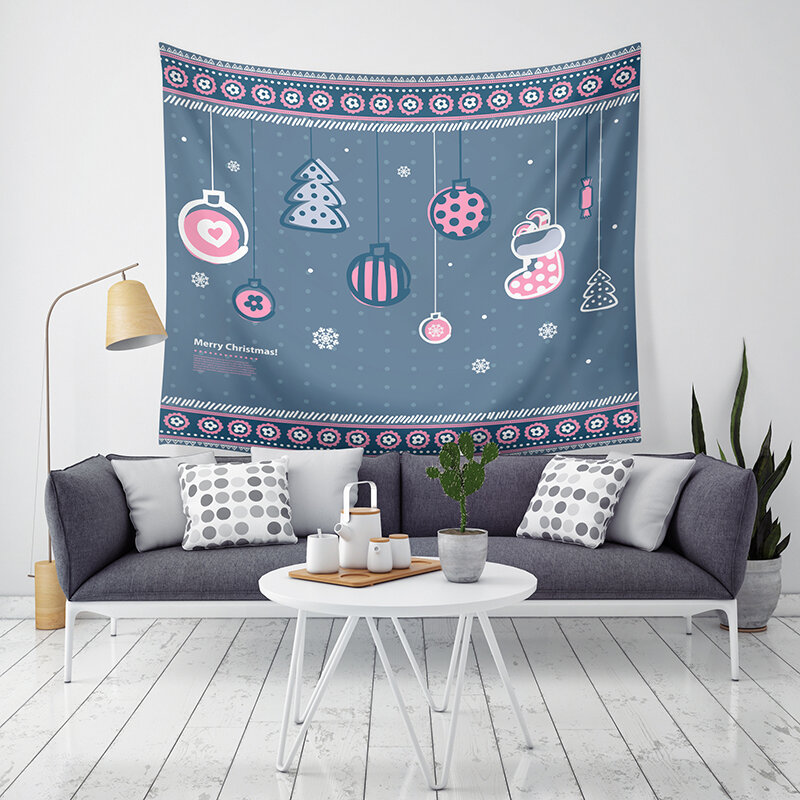 ZHENHE tapiz de bendiciones de moda navideña decoración del hogar tapices colgantes de pared colcha manta de estera de Yoga