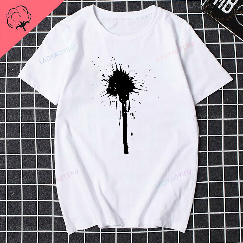 Novelty ink splash daily street wear fashion casual cotton printed T-shirt men's and women's short-sleeved crewneck clothing