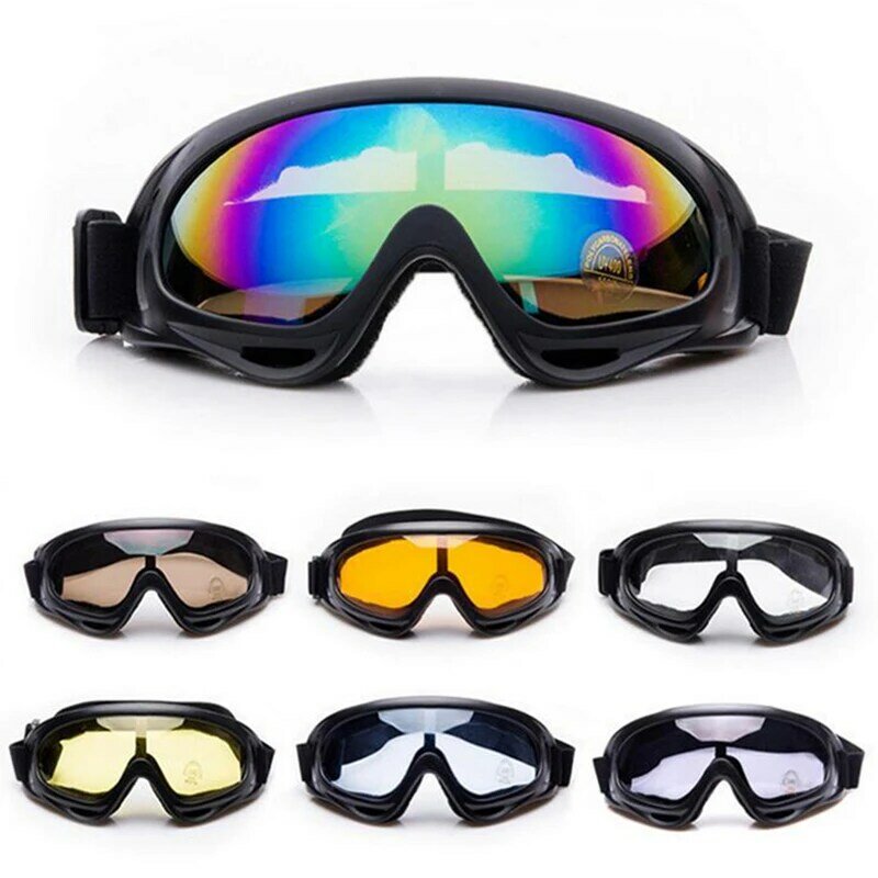 Kacamata berkendara Motor Anti pasir kacamata hitam Motocross olahraga Ski kacamata skate tahan angin tahan debu perlengkapan pelindung UV 400