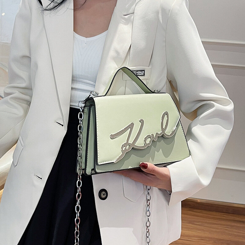 Bolso de hombro de PU para mujer, bolsa de mano retro de color sólido, estilo OL, versátil, para fiesta, a la moda, 2024