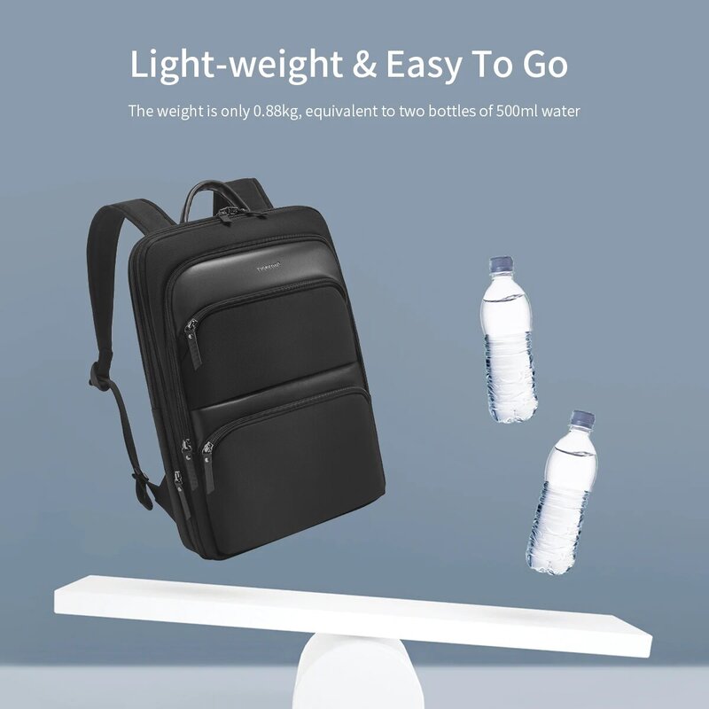 Mochila expandible de por vida para hombre, bolsa fina coreana para viaje, resistente al agua, para ordenador portátil