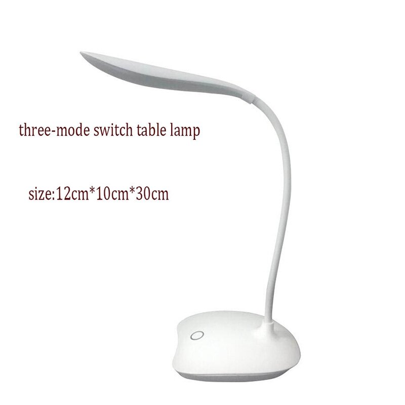 Lampada da lettura da tavolo flessibile a 3 modalità lampade di ricarica USB sensore tattile dimmerabile