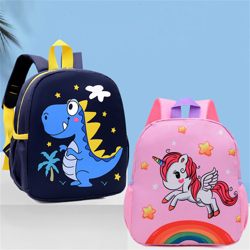 Милые детские рюкзаки с мультипликационным динозавром, школьные ранцы для детского сада, для мальчиков и девочек, регулируемые детские рюкзаки с животными