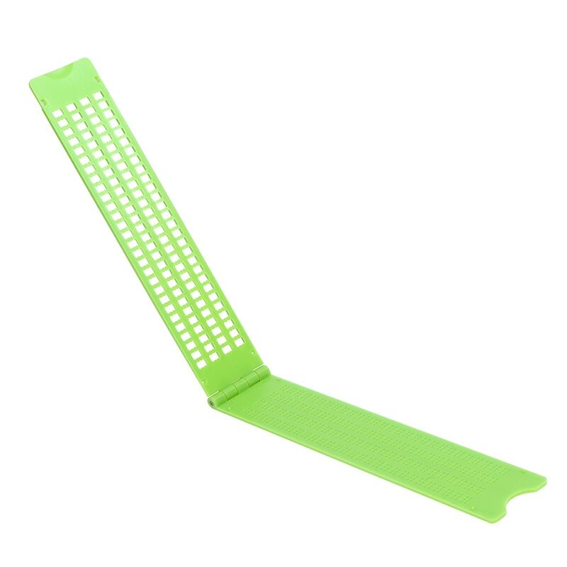 Braile plástico que escreve ardósia portátil prático visão cuidados com stylus escola de plástico aprendizagem verde ferramenta acessório