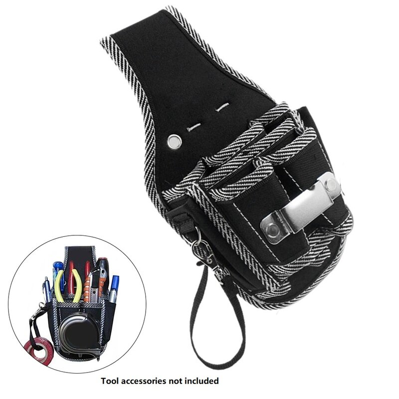 Cinturón de herramientas de tela de nailon 9 en 1, destornillador, Kit de utilidad, bolsa de bolsillo, bolsillo para cintura de electricista
