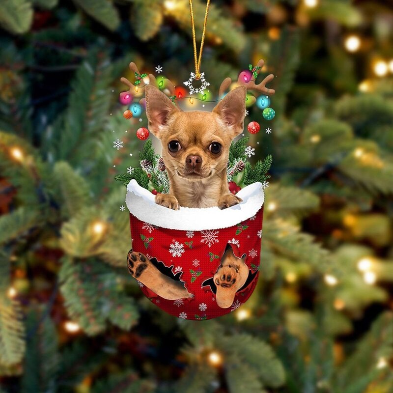 2023 크리스마스 트리 펜던트 귀여운 강아지 송진 아크릴 강아지 드롭 장식, 새해 축제 파티 용품, 방 장식, 크리스마스 선물 장난감