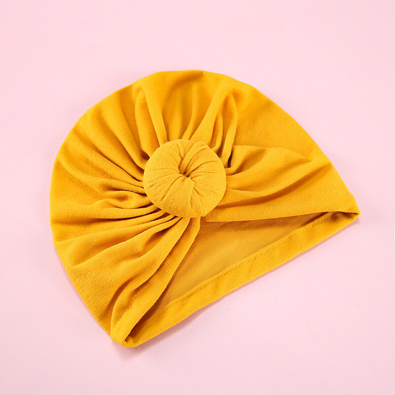Chapéu turbante algodão para recém-nascido, cor sólida, macio, para bebé menina e menino, boné de inverno, para hospital, 2019