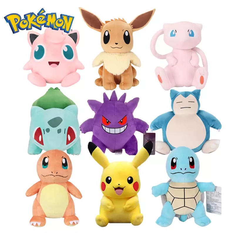 Jouet en peluche Pokémon Anime pour enfants, Gengar, Charizard, Genuine, Butter, Soft, Kawaii, Cute Cartoon, Mewtwo Dolls, Original, Gift