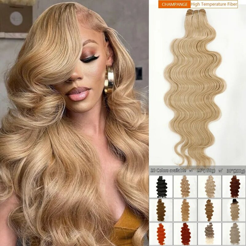 Волнистые синтетические волосы Magicea Honey блонд, искусственные волосы для наращивания конского хвоста, толстые волосы из высокотемпературного волокна